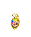 Hindu Durga Kali Mata Oval Pendant in Black Evil Eye Nazar Shield Thread MM23