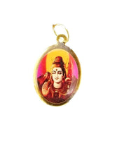 Hindu Shiv Ji Hanuman Ji Oval Pendant in Black Evil Eye Nazar Shield Thread MM22