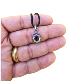 Sikh Khanda Pendant Punjabi Singh Locket Evil Eye Protect black Dori Thread PP33