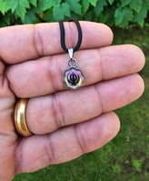 Sikh Khanda Pendant Punjabi Singh Locket Evil Eye Protect black Dori Thread PP33