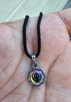 Sikh Khanda Pendant Punjabi Singh Locket Evil Eye Protect black Dori Thread PP33