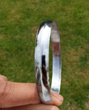 Chrome Plated Kara Smooth Thick Bangle Sikh Bracelet Singh Kaur Khalsa Kada B17