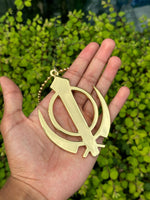 Sikh Steel Khanda Singh Kaur Pendant Punjabi Car Mirror Hanger Ball Chain F33