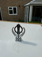 Silver Plated Khanda Diamonte Design Car Dashboard Stand Singh Kaur Punjabi F34