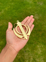 Sikh Steel Khanda Singh Kaur Pendant Punjabi Car Mirror Hanger Ball Chain F33