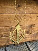 Sikh Steel Khanda Singh Kaur Pendant Punjabi Car Mirror Hanger Ball Chain F33