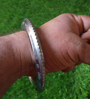 Sarbloh Kara Gurmukhi Bangle Sabhni Challa Maria Chakri Cut Kada Sikh Iron CC37