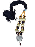 Punjabi Kaintha Folk Cultural Bhangra Gidha Pendant Cultural Necklace Black NNBL