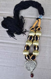 Punjabi Kaintha Folk Cultural Bhangra Gidha Pendant Cultural Necklace Black NNBL