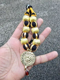 Punjabi Kaintha Folk Cultural Bhangra Gidha Pendant Cultural Necklace Black NNBL