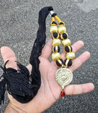 Punjabi Kaintha Folk Cultural Bhangra Gidha Pendant Cultural Necklace Black NNBL