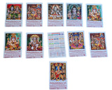 11 Hindu Evil Eye Protection Good Luck Pocket Calendars 2025 Blessings Cards B65