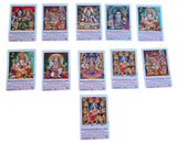 11 Hindu Evil Eye Protection Good Luck Pocket Calendars 2025 Blessings Cards B65