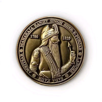 Shere Punjab Maharaja Ranjit Singh Memorable Token Coin Antique Gold  Plated SSS