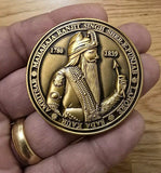 Shere Punjab Maharaja Ranjit Singh Memorable Token Coin Antique Gold  Plated SSS