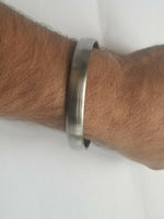 SARBLOH 100% Pure Iron Smooth Flat Kada Sikh Singh Kaur Khalsa Kara BANGLE H9