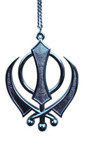 Sikh Khanda Car Hanger Gold or Silver Plated Punjabi Stunning Pendant for Mirror