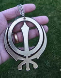 Sikh Khanda Car Hanger Acrylic Gold Mirror Punjabi Pendant for Car Rear Mirror