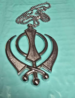 Sikh Khanda Car Hanger Gold or Silver Plated Punjabi Stunning Pendant for Mirror