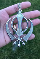 Sikh Khanda Car Hanger Gold or Silver Plated Punjabi Stunning Pendant for Mirror