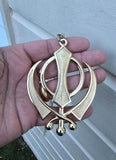 Sikh Khanda Car Hanger Gold or Silver Plated Punjabi Stunning Pendant for Mirror