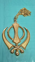 Sikh Khanda Car Hanger Gold or Silver Plated Punjabi Stunning Pendant for Mirror