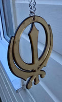 Sikh Khanda Car Hanger Acrylic Gold Mirror Punjabi Pendant for Car Rear Mirror