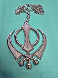 Sikh Khanda Car Hanger Gold or Silver Plated Punjabi Stunning Pendant for Mirror