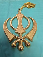 Sikh Khanda Car Hanger Gold or Silver Plated Punjabi Stunning Pendant for Mirror