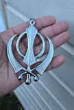 Sikh Khanda Car Hanger Gold or Silver Plated Punjabi Stunning Pendant for Mirror