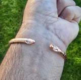 Pure copper Kara Sadhguru Kada Punjabi Hindu Sikh Adjustable Snake Head Healing Bangle Yoga Meditation Health Benefits Tamba Karra Evil Eye