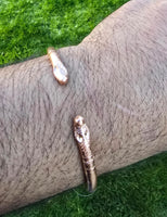 Pure copper Kara Sadhguru Kada Punjabi Hindu Sikh Adjustable Snake Head Healing Bangle Yoga Meditation Health Benefits Tamba Karra Evil Eye