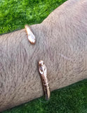 Pure copper Kara Sadhguru Kada Punjabi Hindu Sikh Adjustable Snake Head Healing Bangle Yoga Meditation Health Benefits Tamba Karra Evil Eye