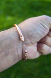 Pure copper Kara Sadhguru Kada Punjabi Hindu Sikh Adjustable Snake Head Healing Bangle Yoga Meditation Health Benefits Tamba Karra Evil Eye