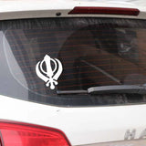 YJZT 10CM*13.4CM SIKH Khanda Religious Symbol Vinyl Decal Mysterious Car Sticker Delicate Black/Silver C27-0267