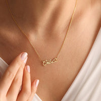 Custom Heart Name Necklace Women Girl Romantic Jewelry Personalized Gold Color Stainless Steel Nameplate Pendant Necklace