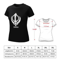 Khanda Singh - Gift For Punjabi Men Boys Kids Singh Sikh Symbole T-Shirt aesthetic clothes workout shirts for Women