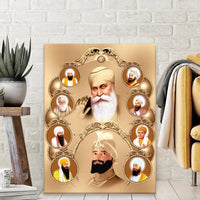 India Art The Ten Sikh Gurus Canvas Painting Wall Art Guru Nanak Posters Prints Sikhism Wall Picture for Living Room Decoration