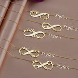 Custom Infinity Two Name Heart Necklace Women Girl Jewelry Personalized Stainless Steel Nameplate Pendant Necklace Best Gifts