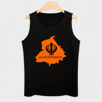 Support Punjabi Farmers - Kisan Tank Top T-shirt for fitness Sports shirt man Man sleeveless shirt sleeveless shirt man gym