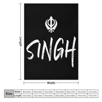 Singh Sikh Khanda Throw Blanket Heavy Luxury Bed covers Luxury Brand Blankets