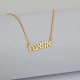 Any Language Name Necklace for Women Personalized Stainless Steel Hebrew Hindi Punjabi Arabic Names Necklaces Men Birthday Gift