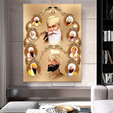 The Unique Paintings of Ten Sikh Masters Canvas Printings Religious Poster and Print Wall Art Picture for Living Room Home Decor