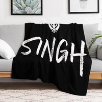 Singh Sikh Khanda Throw Blanket Heavy Luxury Bed covers Luxury Brand Blankets