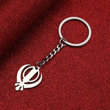 Stainless Steel Sikhism Necklace Pendant Sikh Khanda Jewelry Keychain India Pakistan Malaysia Punjab Religious