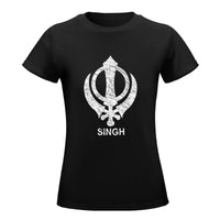 Khanda Singh - Gift For Punjabi Men Boys Kids Singh Sikh Symbole T-Shirt aesthetic clothes workout shirts for Women