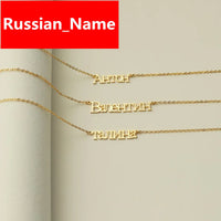 Punjabi Bijoux Femme Custom Name Necklace Personalized Stainless Steel Gold Choker Customized Hindi Name Necklace For Hindu Gift