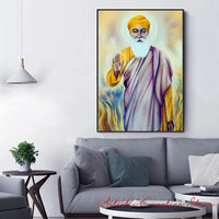 India Art The Unique Paintings of Ten Sikh Masters Canvas Printing Religious Poster Wall Print Picture Living Room Home Decor