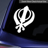 Personality Of The Sikh Symbol Vinyl Die Cut Bumper Car Stickers For Truck Bike Scooter Motorbike Cycling Bicycle Wall Universal