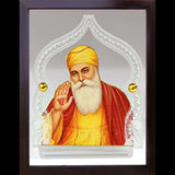 Sikh Guru Nanak Dev Ji Blessing Painting with Ek Onkar Symbol Framed Religious Wall Decor for HomeOffice Ideal Sikh Gift